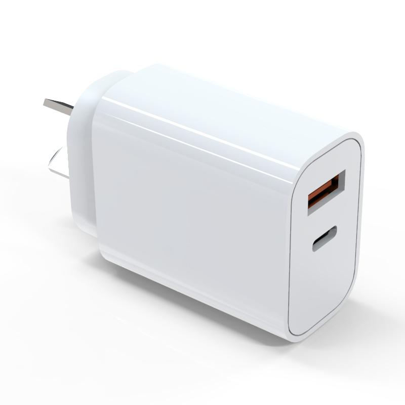 AU Spec PD+QC25W Fast Charger Customised SAA Certified Dual Port QC3.0 For Apple Sumsung