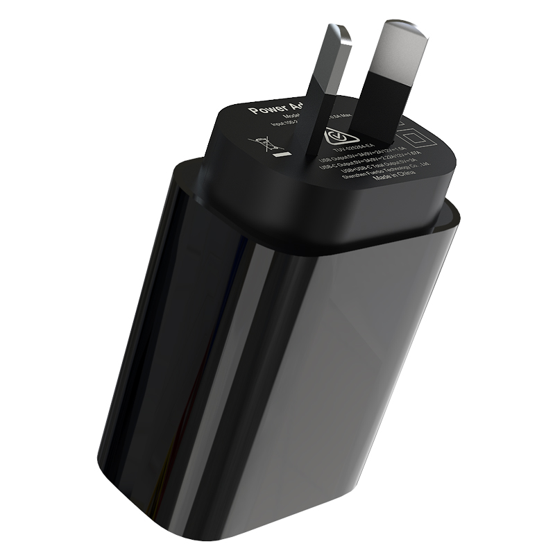 AU Spec PD+QC25W Fast Charger Customised SAA Certified Dual Port QC3.0 For Apple Sumsung