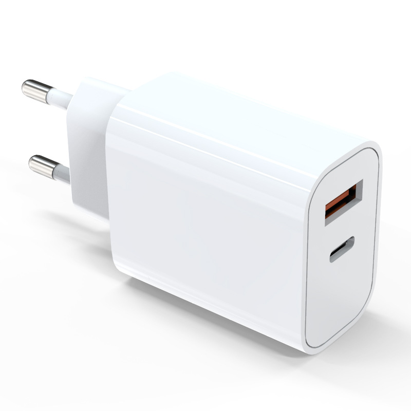 EU Spec PD+USB 25W Fast Charger Customised Rohs CE Certified Dual Port QC 3.0
