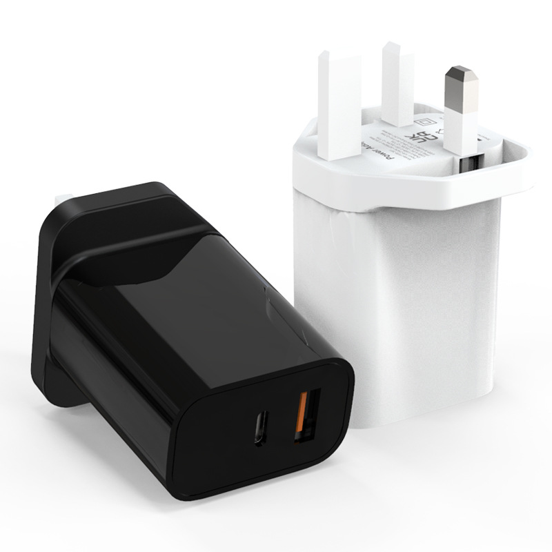 UK Spec PD+QC GaN 30W Fast Charger Customised SAA Certified Dual Port QC 3.0