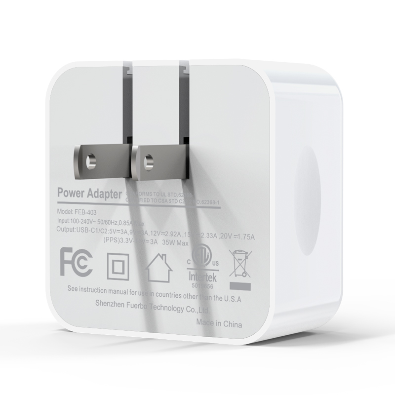 Jan/US Spec Customised GaN C+C Dual PD 35W Fast Charger for Apple iPhone iPad Macbook