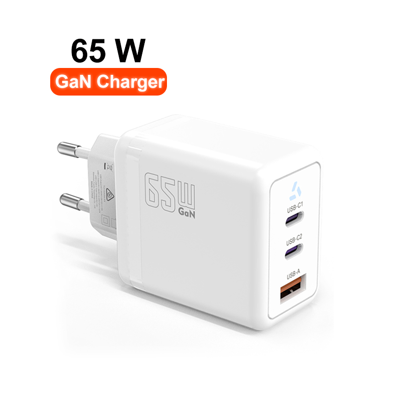 EU Spec 65W GaN Power Adapter Charger PSE Certification For Phone/Tablet/Notebook