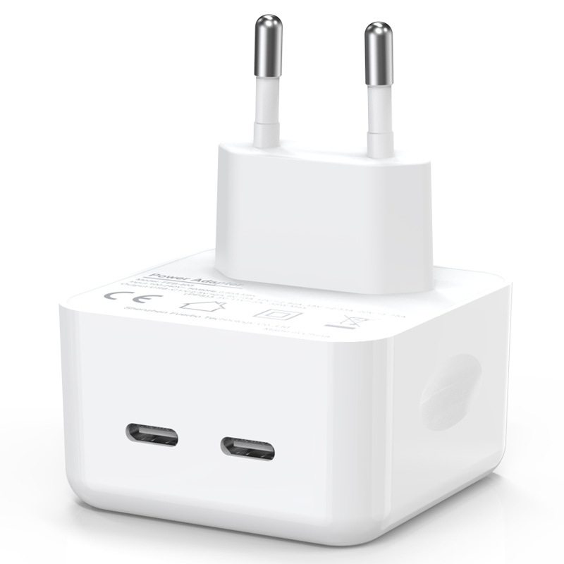 EU Spec Customised GaN C+C Dual PD 35W Fast Charger for Apple iPhone iPad Macbook