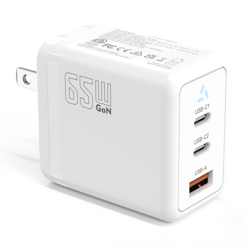 US Spec 65W GaN Power Adapter Charger PSE Certification For Phone/Tablet/Notebook