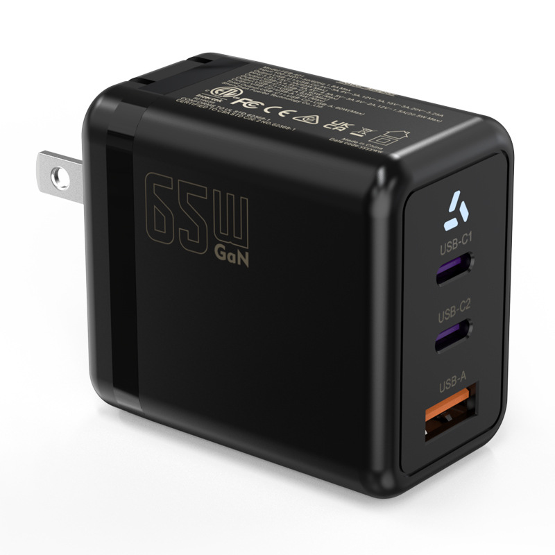 US Spec 65W GaN Power Adapter Charger PSE Certification For Phone/Tablet/Notebook