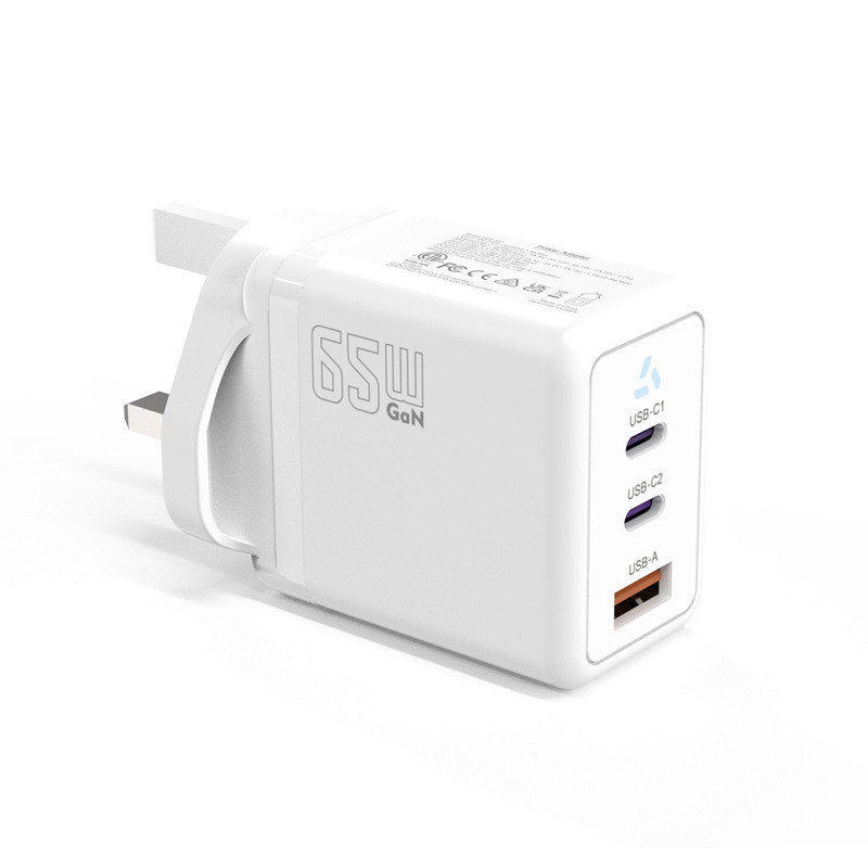 UK Spec 65W GaN Power Adapter Charger PSE Certification For Phone/Tablet/Notebook