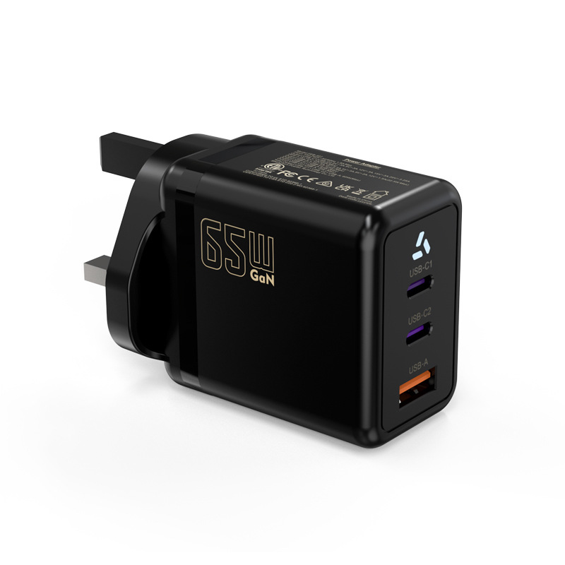 UK Spec 65W GaN Power Adapter Charger PSE Certification For Phone/Tablet/Notebook