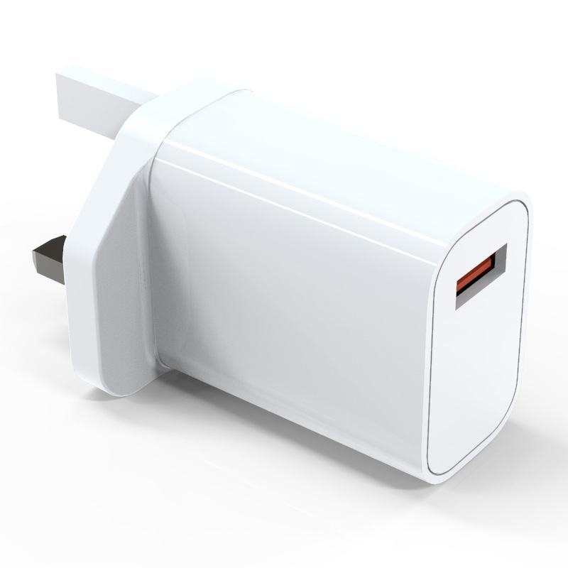 UK Spec QC3.0 18W GaN Fast Charger UKCA Certified For Samsung Xiaomi Huawei