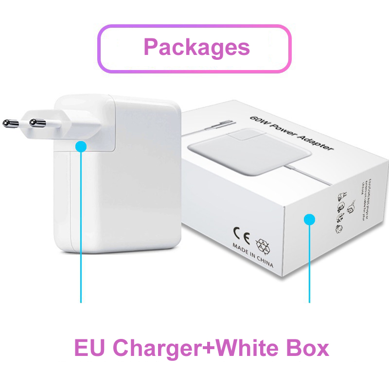 For Macbook Power Adapter Charger 45W 60W 85W T-type CE FCC Certification