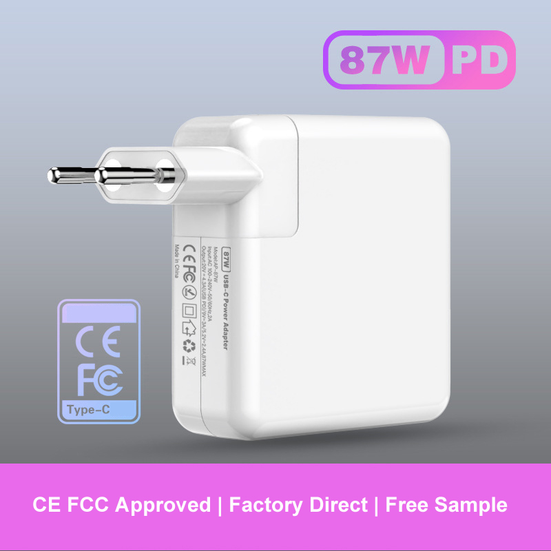 For Macbook Power Adapter Charger PD 87W Fast Charging CE FCC Certification